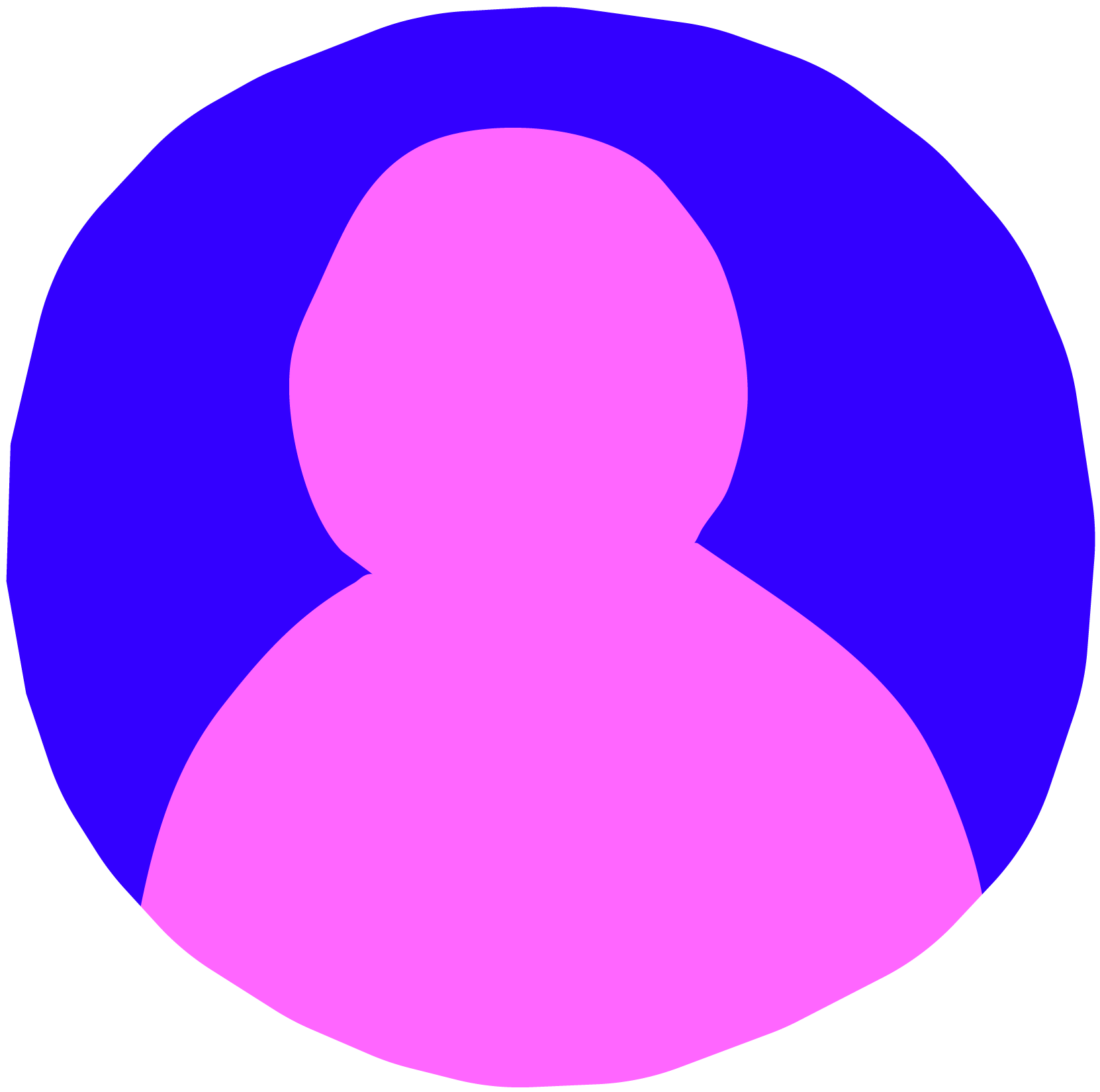 Solid blue circle on a black background.