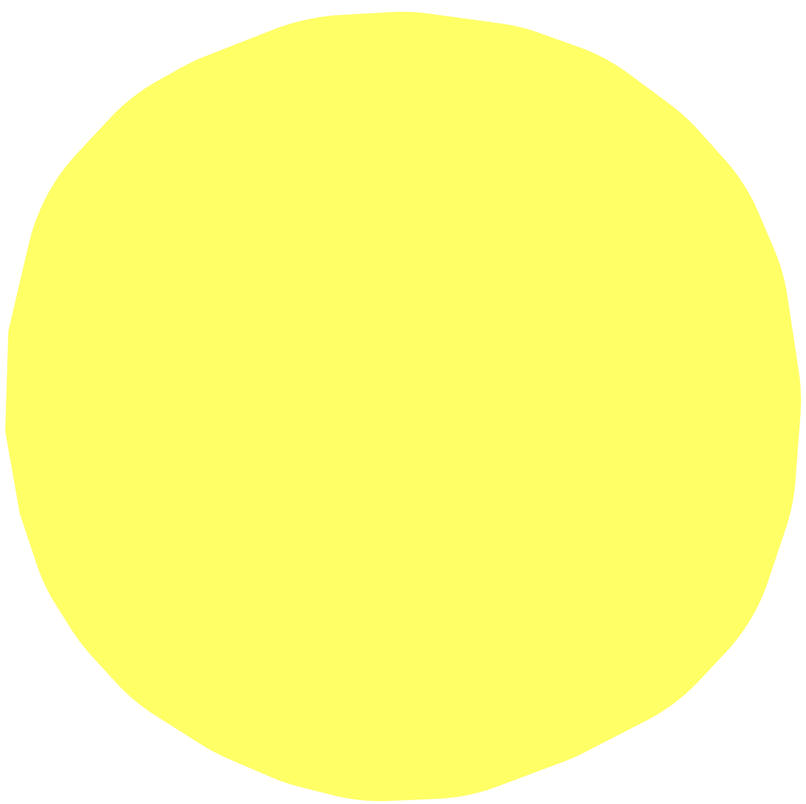 A pixelated yellow circle with a black background.