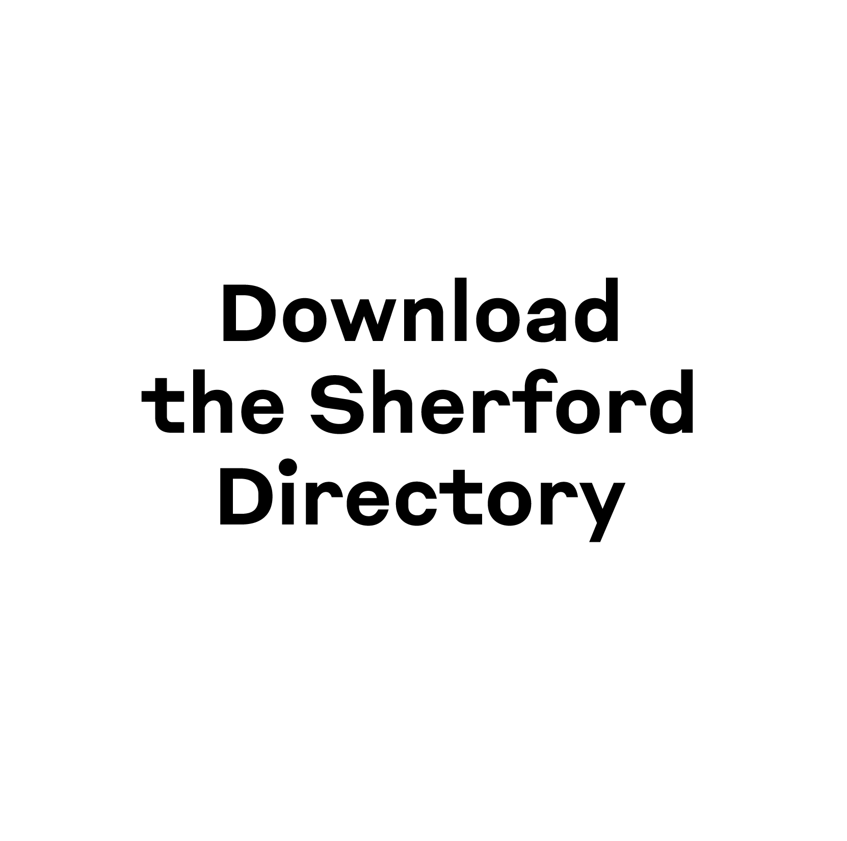 Blue circle with the text 'Download the Sherford Directory' in black font.