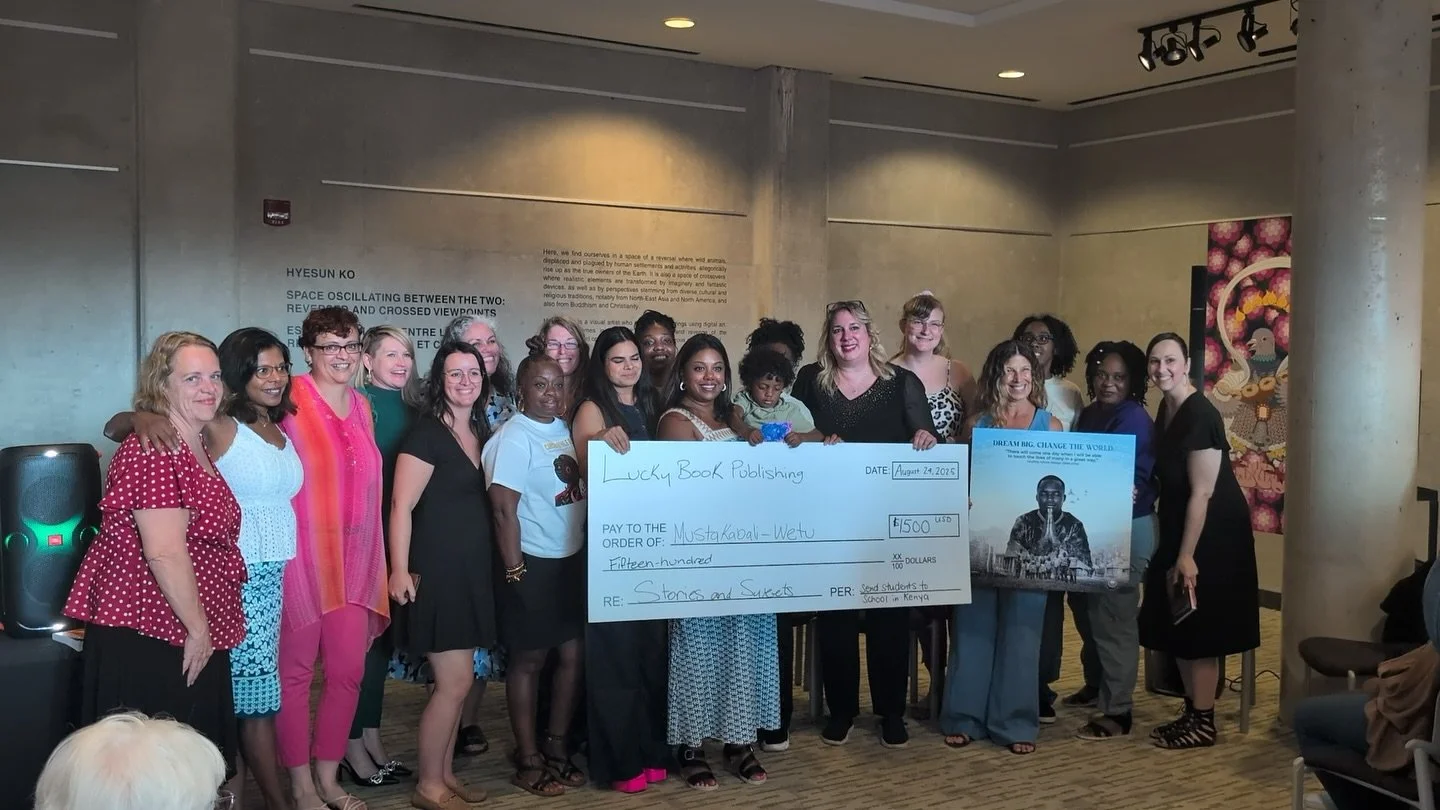 This is what community looks like. 💛
On August 24, our Stories and Sweets event closed with a heartfelt donation of $1500 to @mustakabali_wetu, an organization working to send students to school in Kenya and honouring the legacy of Geoffrey Khara Nd