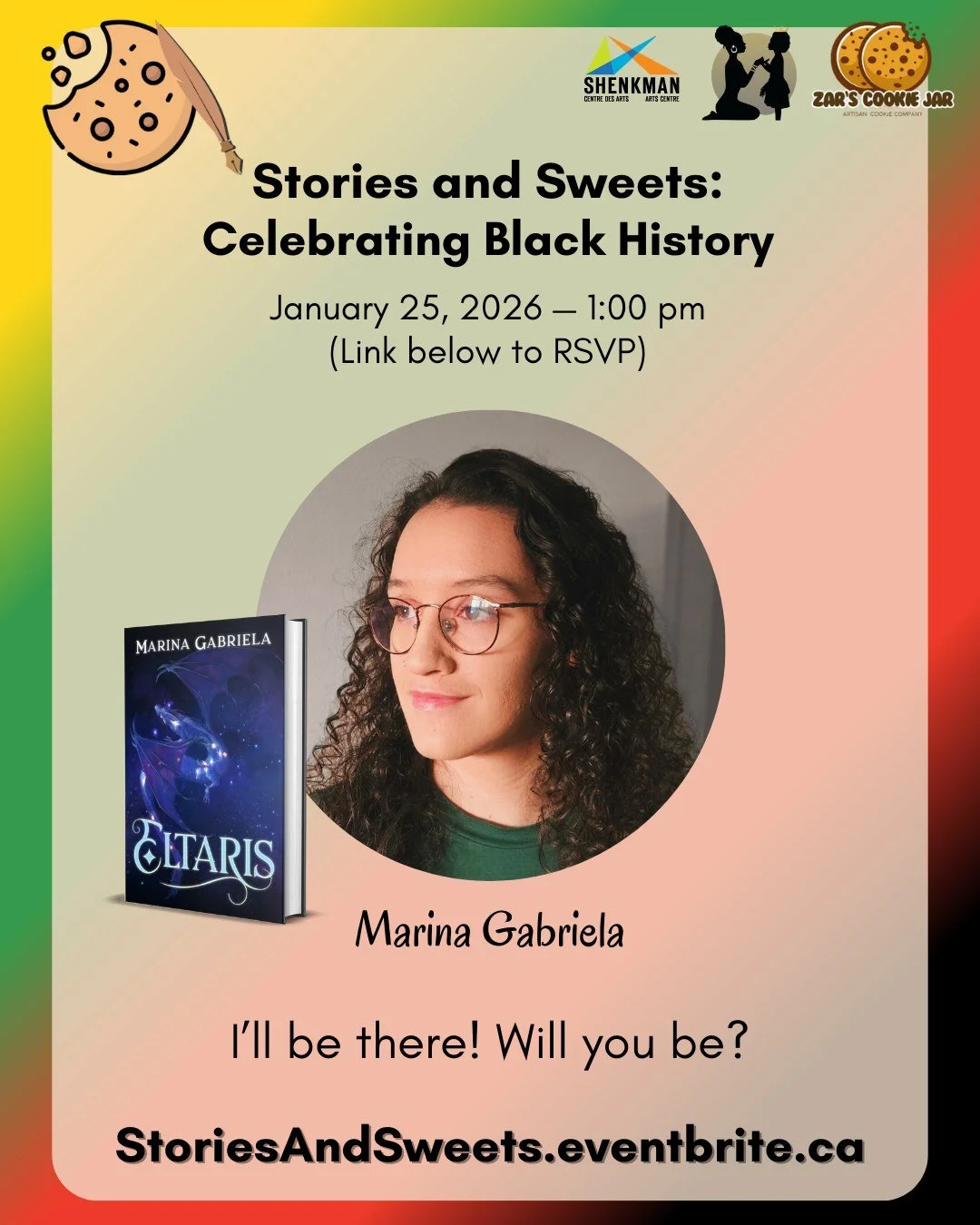 ✨ Vendor Spotlight ✨

Meet Marina Gabriela, Canadian author of the fantasy novel Eltaris. 🌌✨

Her passion for storytelling began in high school, where she studied film and learned the art of crafting captivating narratives. Later, during her univers