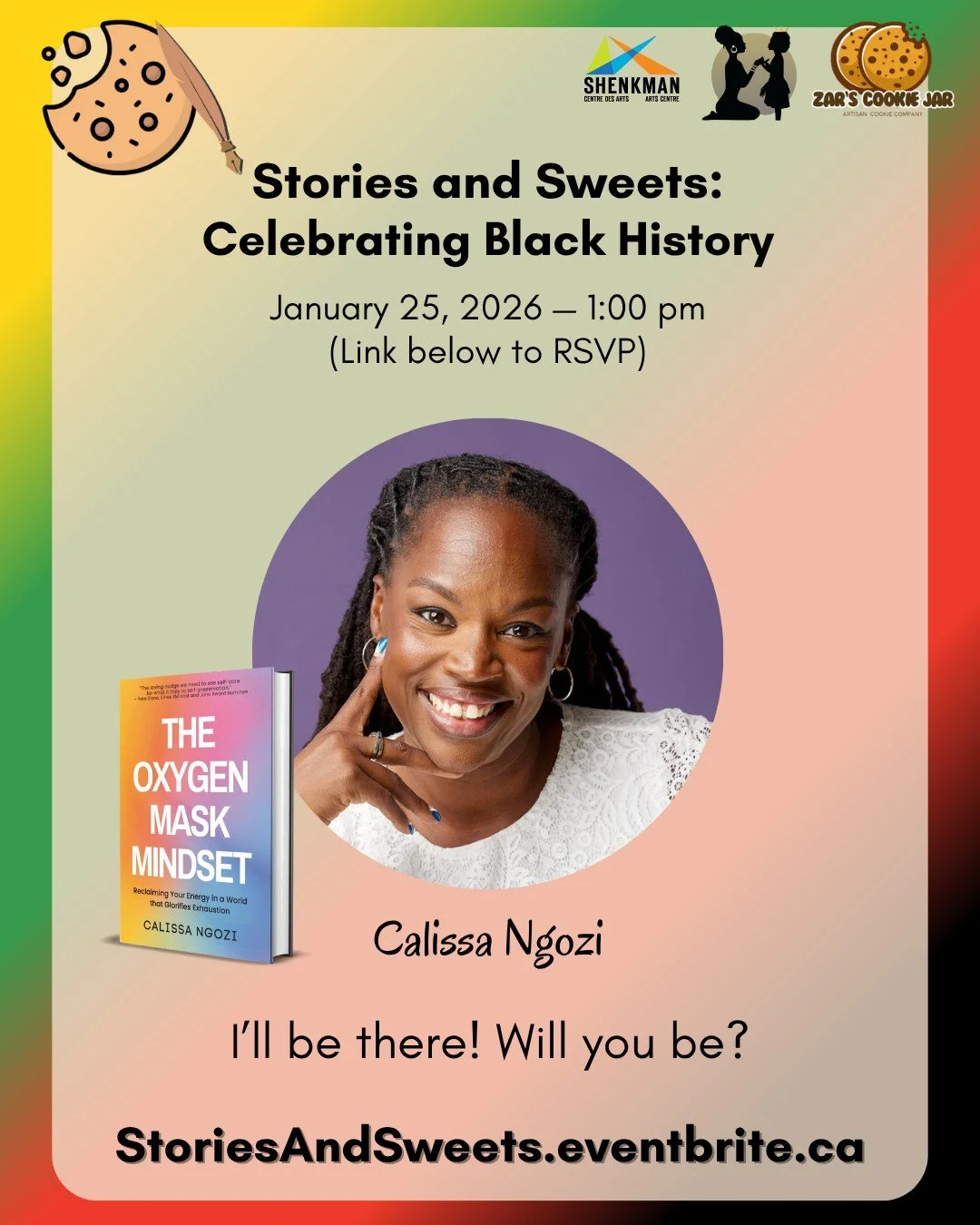 💛 Vendor Spotlight 💛

Meet Calissa Ngozi &mdash; 6x award-winning inspirational speaker, professor, and bestselling author of The Oxygen Mask Mindset: Reclaiming Your Energy in a World that Glorifies Exhaustion&trade;️. ✨

As seen on CP24, Global N