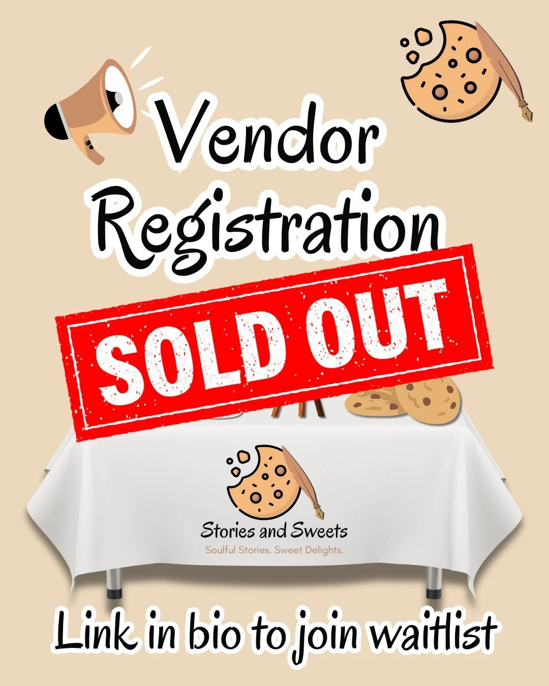 ✨ Vendor Registration is officially SOLD OUT! ✨

Thank you to every small business, artist, and creative who signed up to be part of our Marketplace of Stories at Stories &amp; Sweets: Celebrating Black History.

We&rsquo;re so excited to showcase su