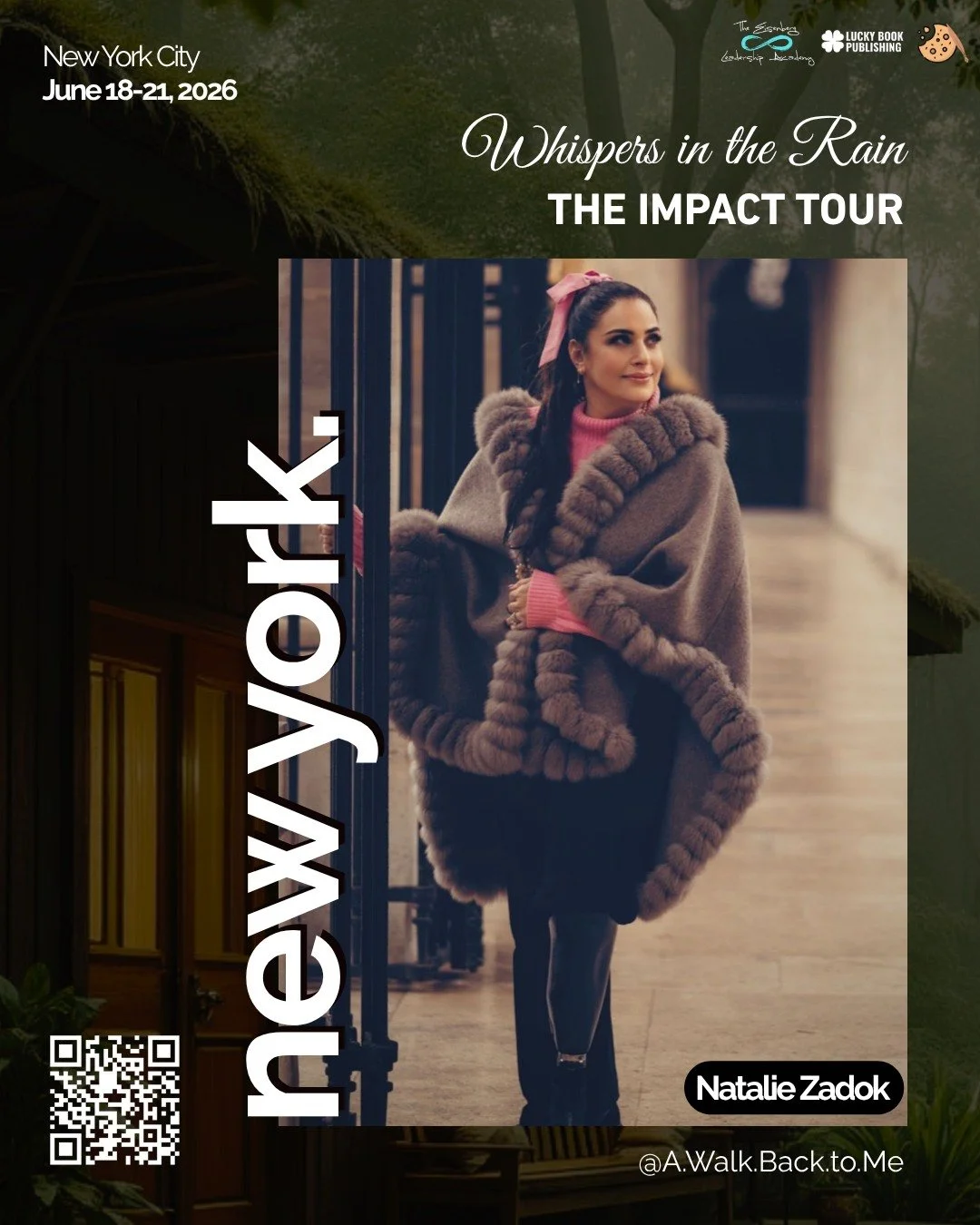 Meet Natalie Zadok at Whispers in the Rain: The Impact Tour &ndash; New York City.

Natalie is a speaker, advocate, and storyteller whose journey is rooted in resilience, self-discovery, and the power of reclaiming your voice. Through sharing her exp