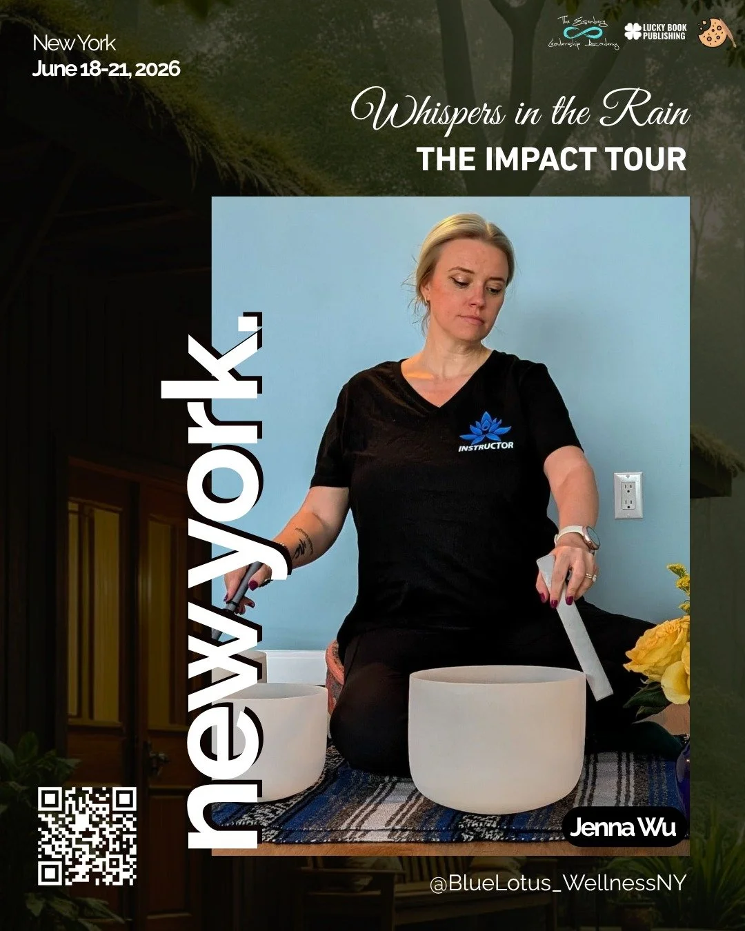 Meet Jenna Wu at Whispers in the Rain: The Impact Tour &ndash; New York City.

Jenna Wu is a wellness practitioner and sound healing facilitator who creates spaces for people to slow down, reconnect with themselves, and find calm in the midst of life