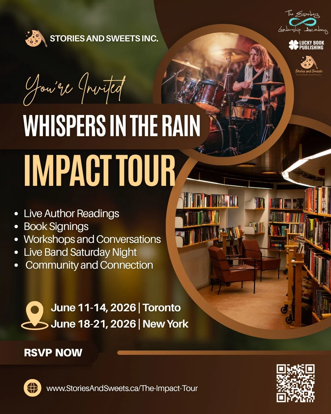 What if a weekend could change the way you see yourself, your story, and the people around you?

Join us for Whispers in the Rain: The Impact Tour, a four-day experience bringing together authors, speakers, readers, entrepreneurs, and community build