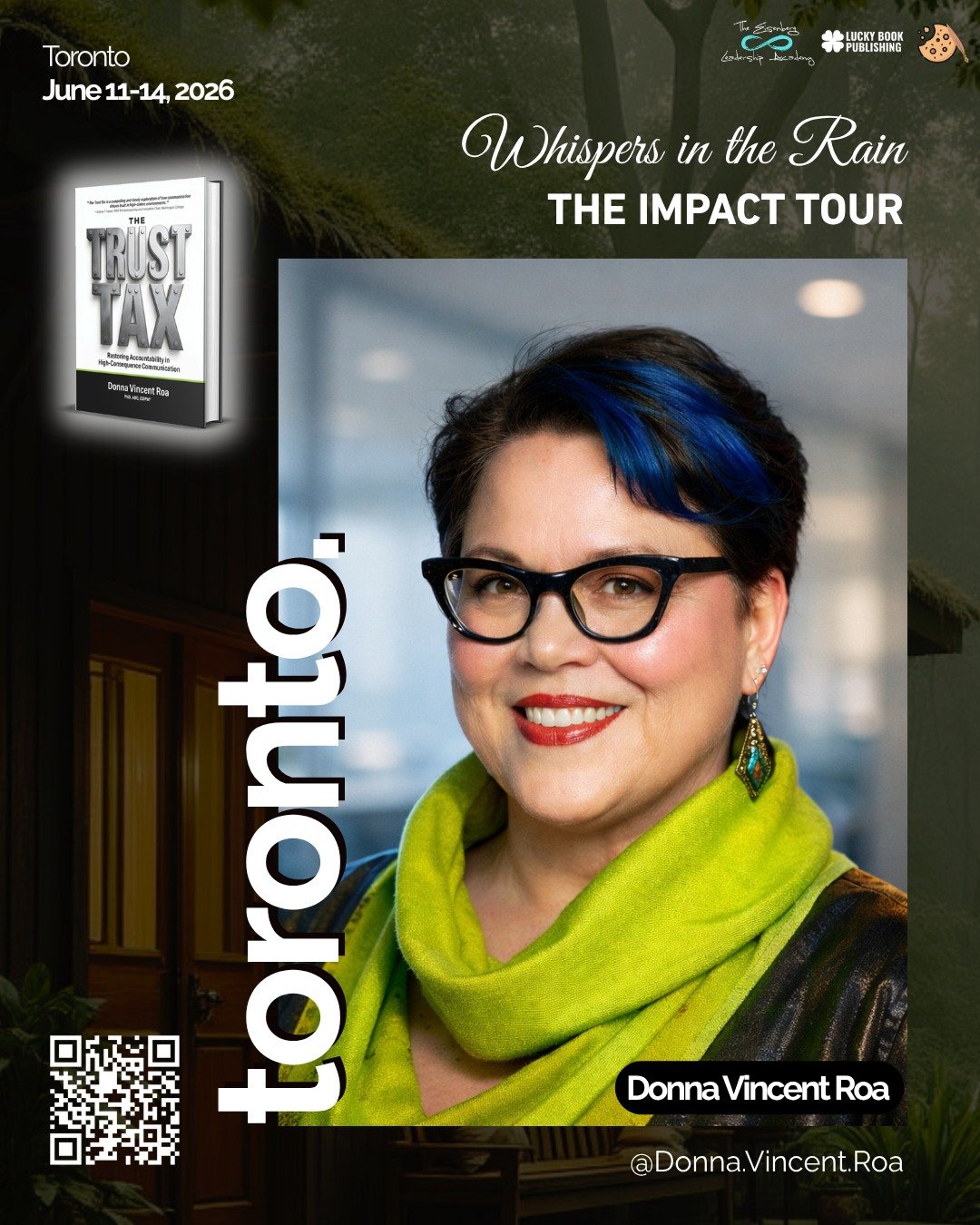 Meet Donna Vincent Roa at Whispers in the Rain: The Impact Tour &ndash; Toronto.

Donna is an author, speaker, and communication expert dedicated to helping people build stronger relationships through trust, accountability, and meaningful dialogue. H