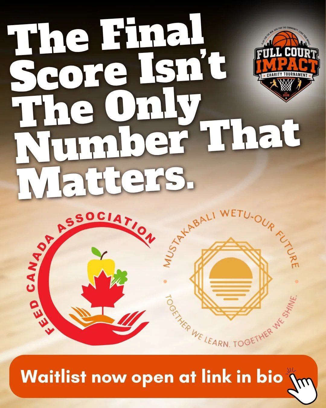 Wins matter. Points matter. Championships matter.

But at Full Court Impact, we want to keep score differently too.

How much can we give back?
How many people can we help?
What can happen when Ottawa&rsquo;s basketball community comes together for s