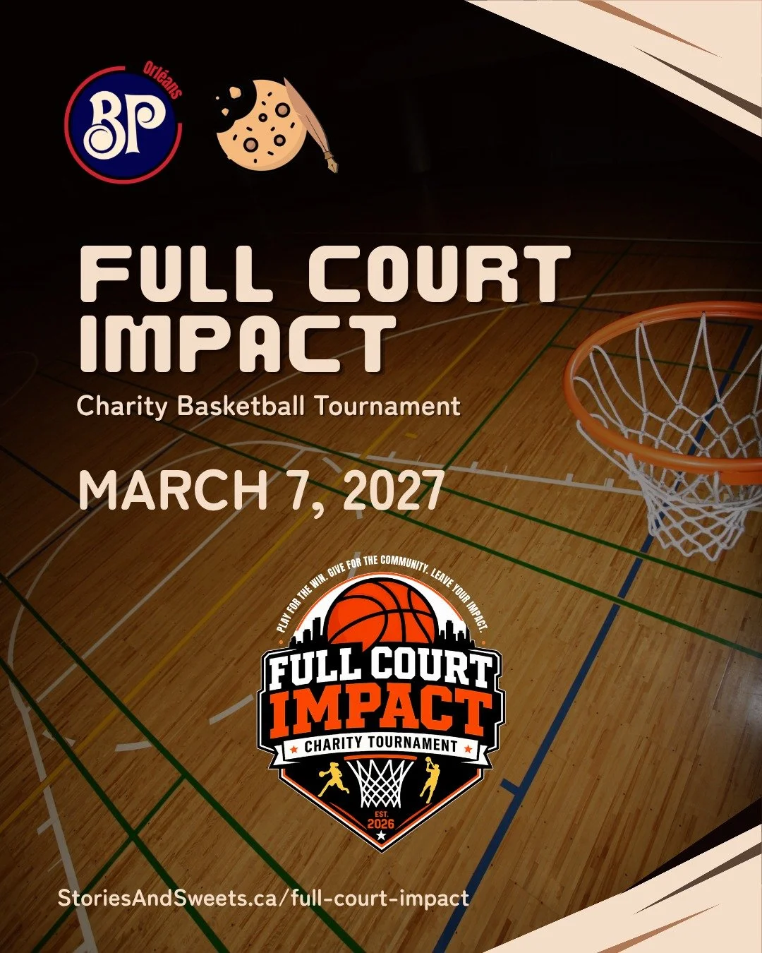 THE COURT IS SET. THE CHALLENGE IS ON. 🏀

On March 7, 2027, Ottawa's basketball community is coming together for 𝗙𝘂𝗹𝗹 𝗖𝗼𝘂𝗿𝘁 𝗜𝗺𝗽𝗮𝗰𝘁, and we're looking for teams ready to bring their best.

The competition will be fierce, the energy wil