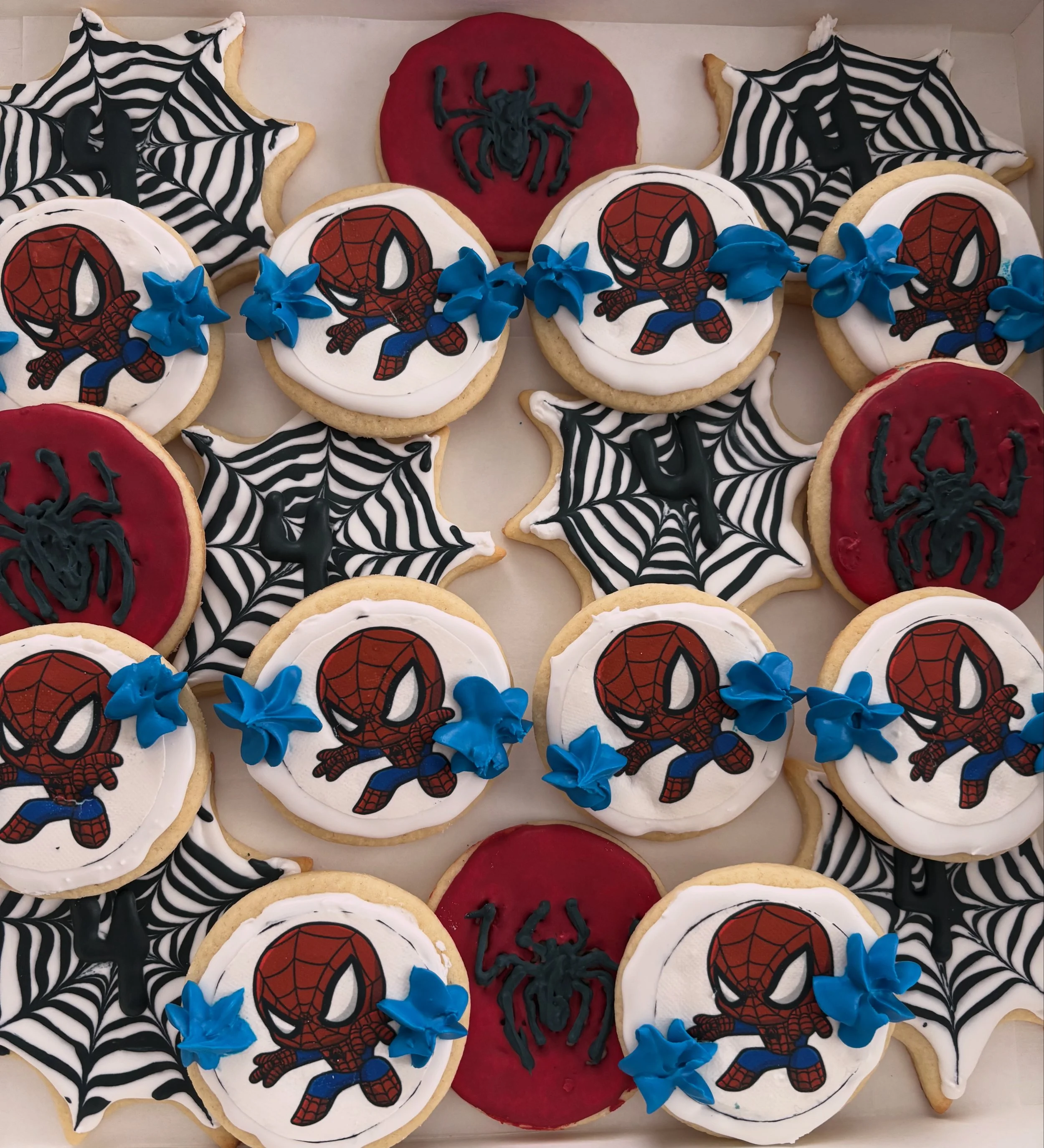 Spider-Man Birthday Sugar Cookies