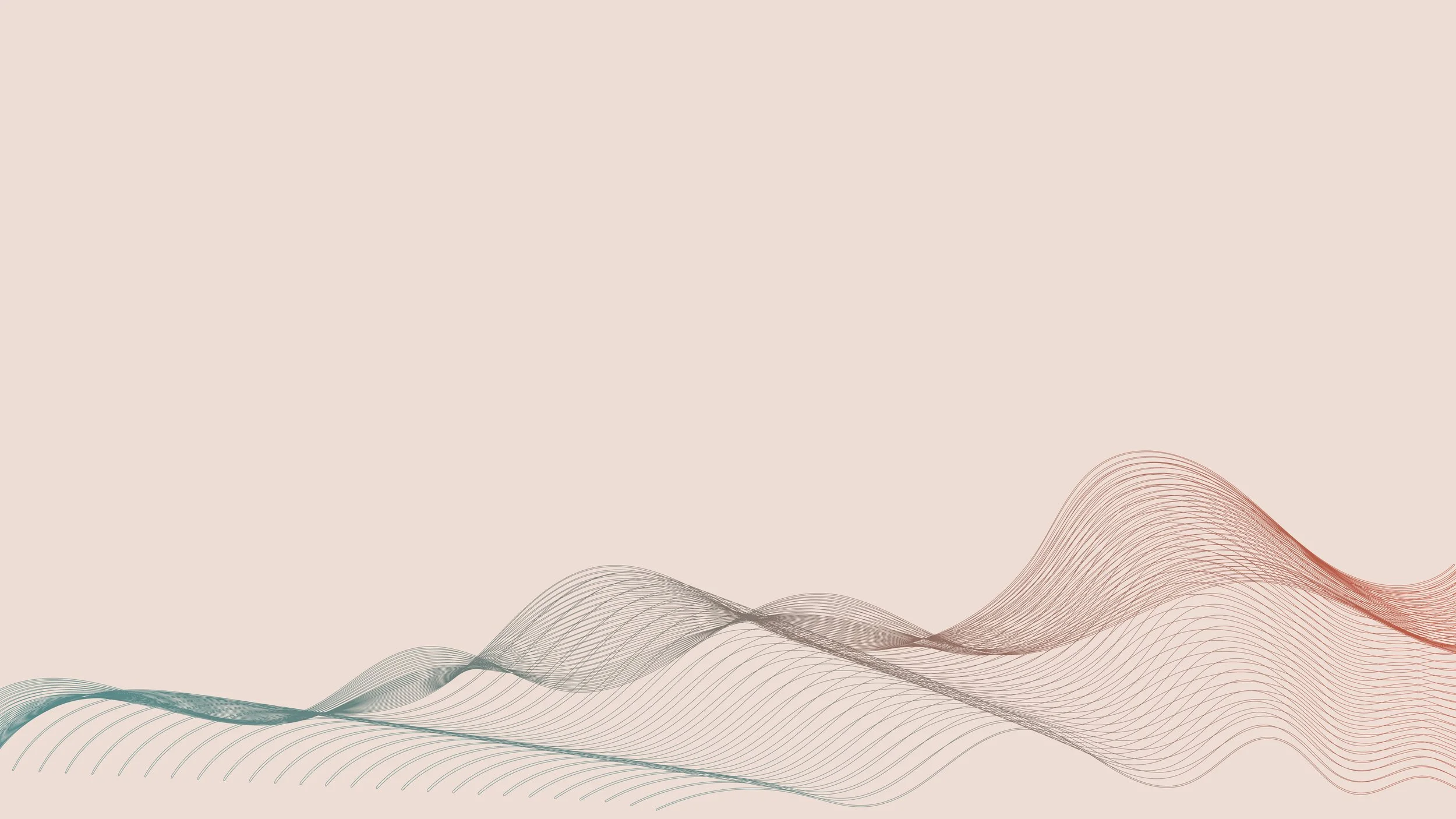 Abstract Wi-Fi signal waves in shades of blue, gray, and red on a light beige background.