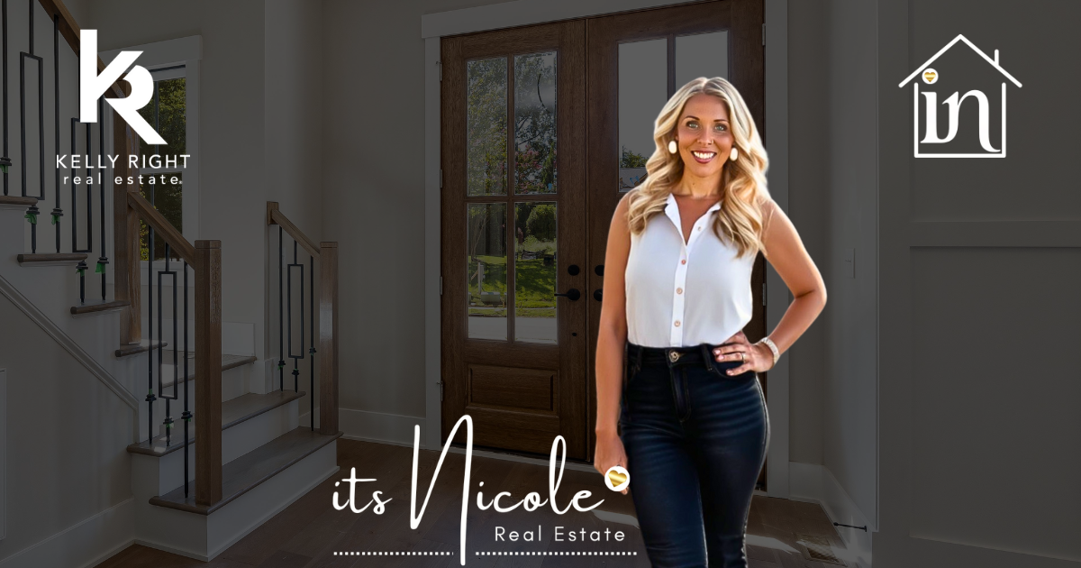 Nicole Kelley, Kelly Right Real Estate agent, promoting home listing services.