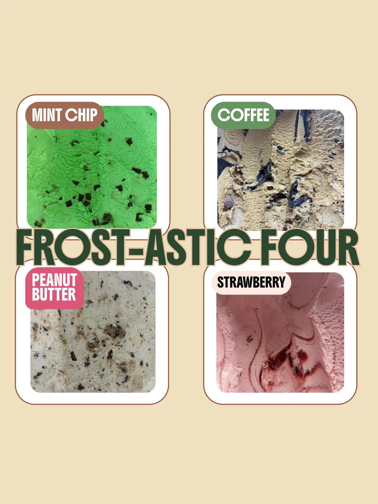 The votes are in&hellip;.these are the most popular Frost flavors from the past 2 weeks. We&rsquo;re officially naming them the &lsquo;Frost-astic Four&rsquo; 

Which of them have you tried so far?!