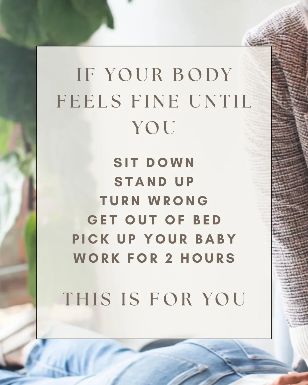 Every patient is different, which is why your care should be too.

We customize treatment plans based on what your body needs - not a one size fits all approach. 

If pain or tension has been slowing you down, let&rsquo;s change that. 

DM &ldquo;REL