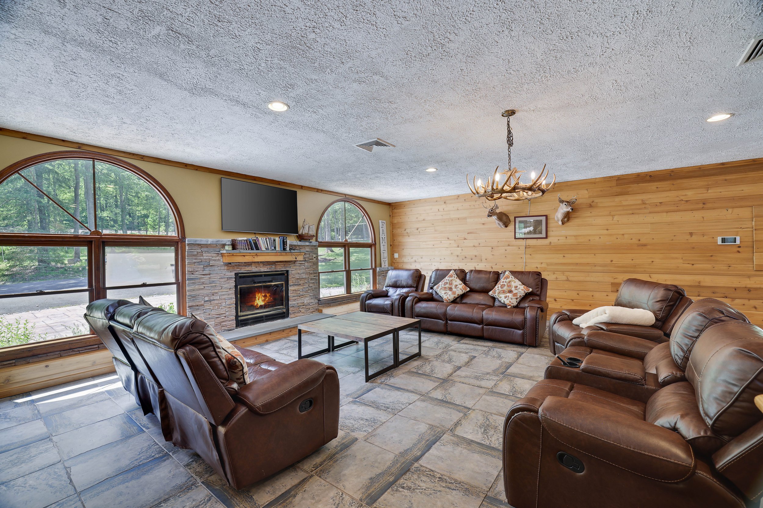 family room with Smart TV