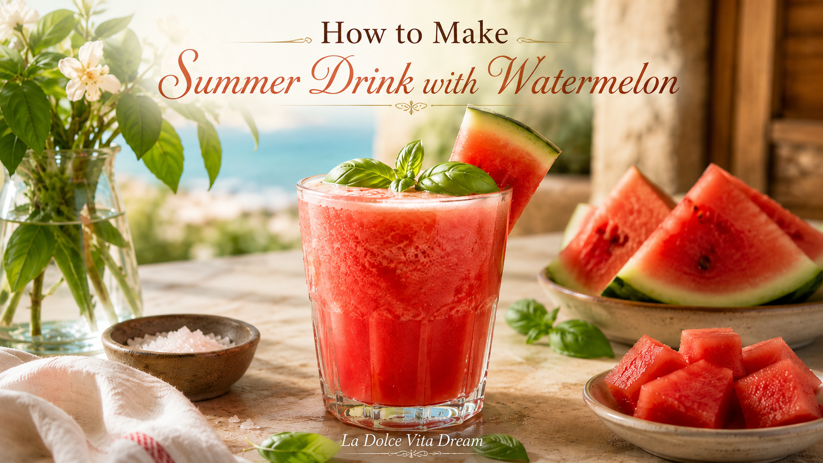 How to Make a Watermelon “Gatorade Style” Recovery Drink