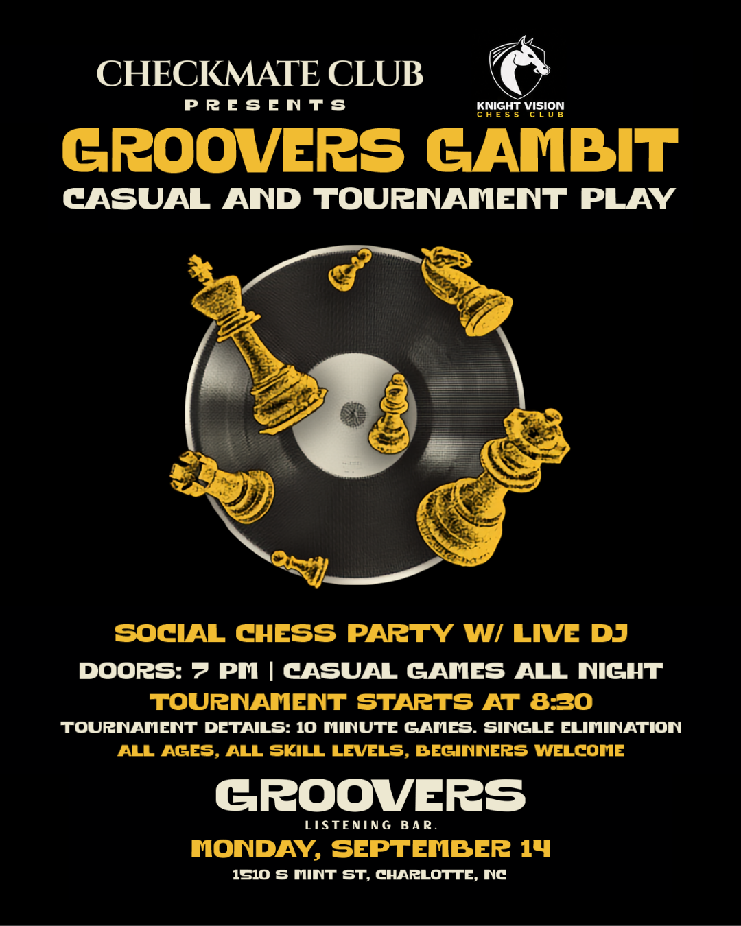 GROOVERS GAMBIT: CASUAL AND TOURNAMENT CHESS PLAY