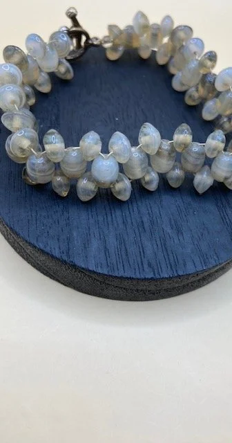 Gemstone Beaded Wire Wrap Cuff Bracelet