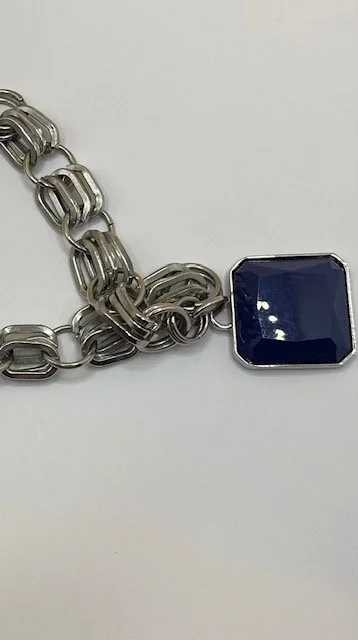 Statement Chunky Blue Necklace