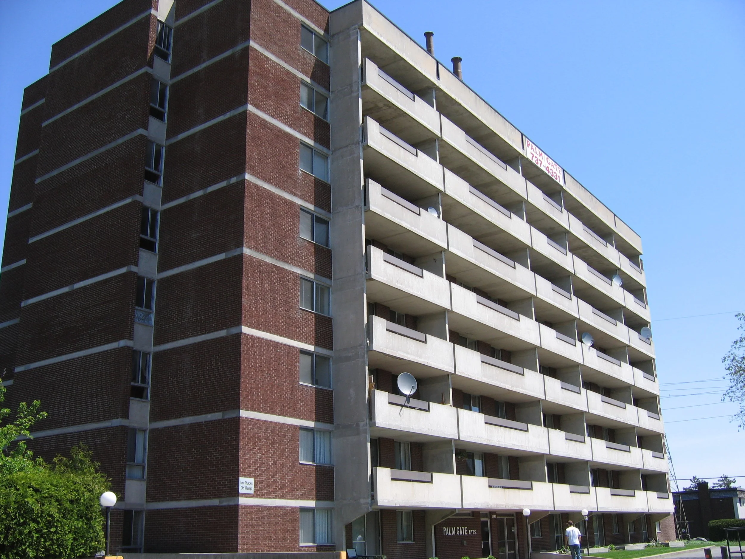 South West Corner of Palm gate Apartments
