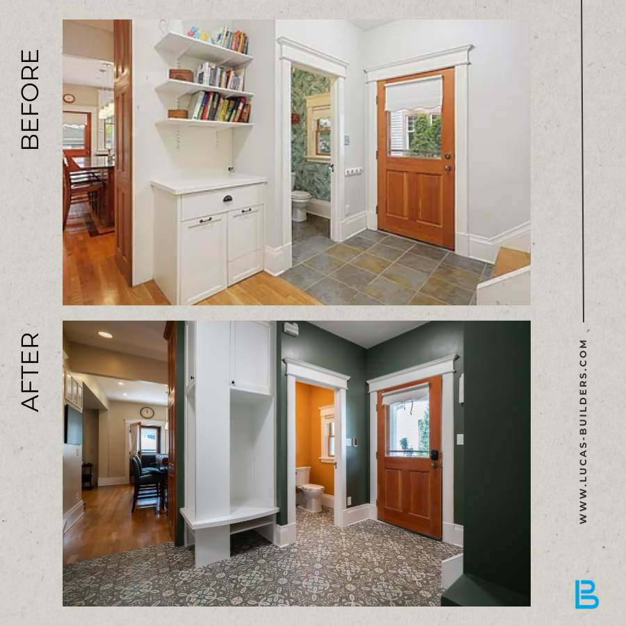 Mudroom Before and After