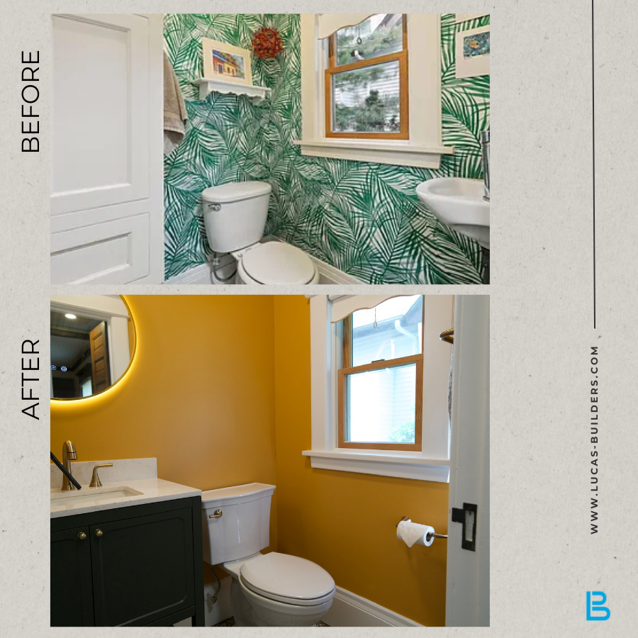 Powder Room Before and After