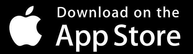 Apple logo and text 'Download on the App Store' on a black background.