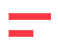 Two red horizontal lines of different lengths with a small space between them on a white background.