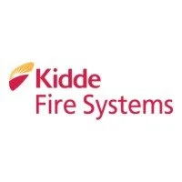 Kidde Fire Systems logo with red and yellow flame icon and company name in red text