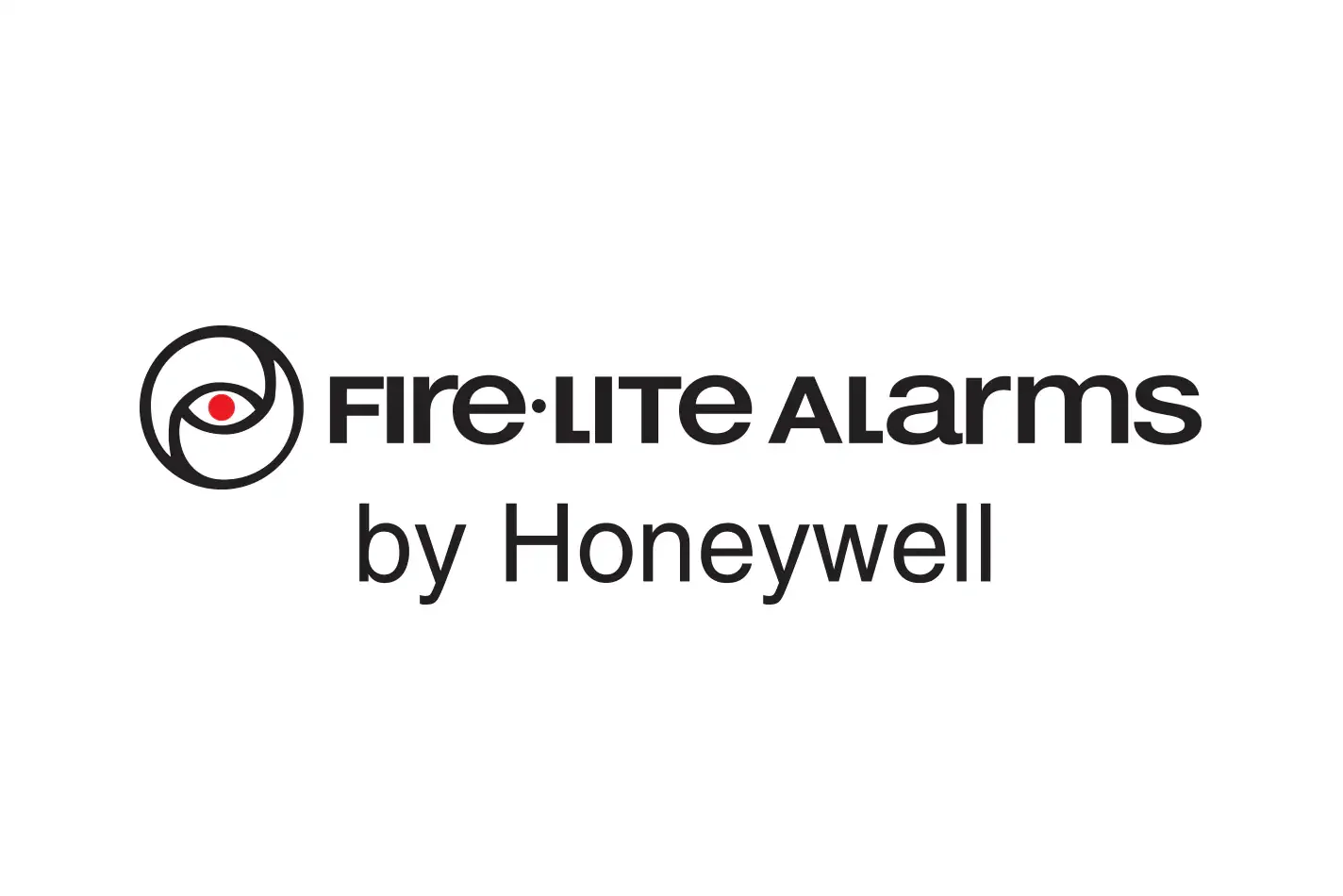 Logo of Fire-Lite Alarms by Honeywell, featuring a circular icon with a red dot inside.