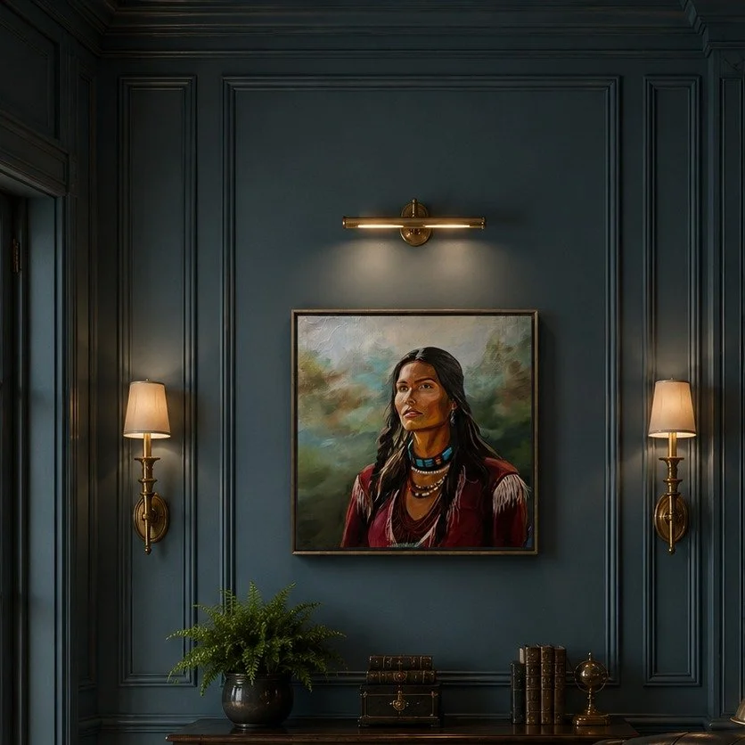 Portrait Study by Colin Breslin, styled in a luxury living space