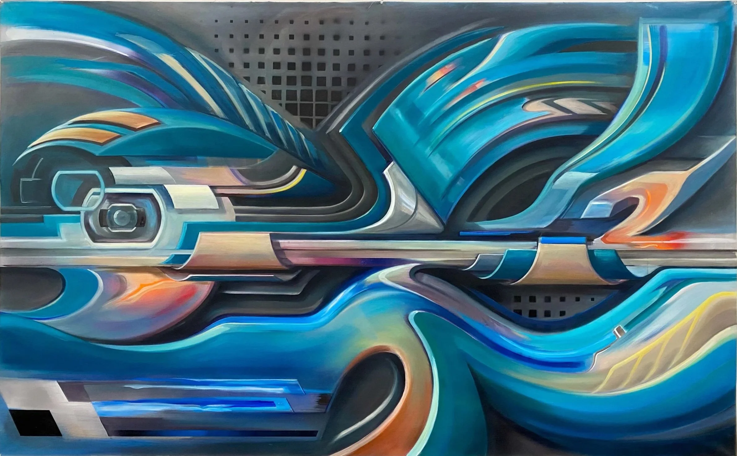 Valkyrie, 2024. Acrylic and oil, 85 in x 53 in.