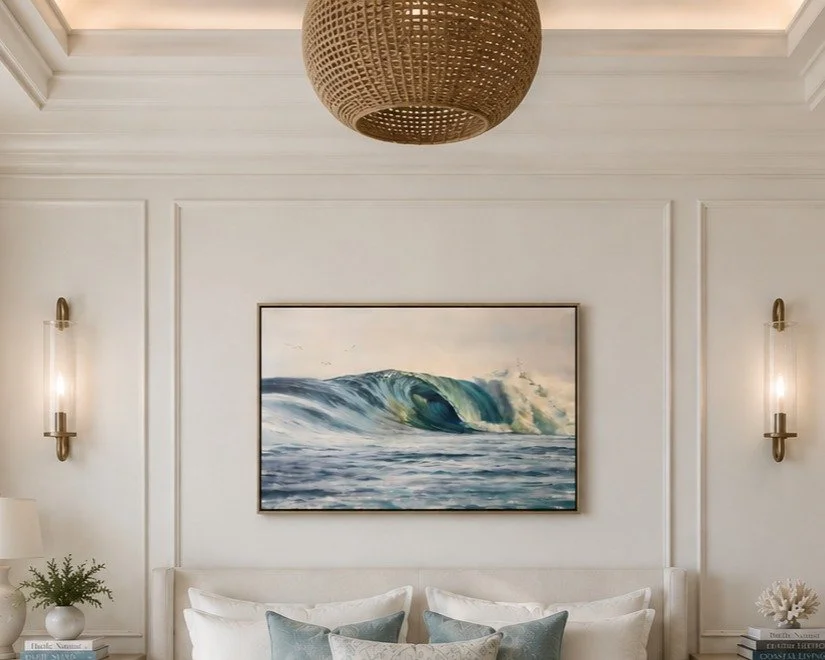 Winter Swell by Colin Breslin, displayed in a modern home