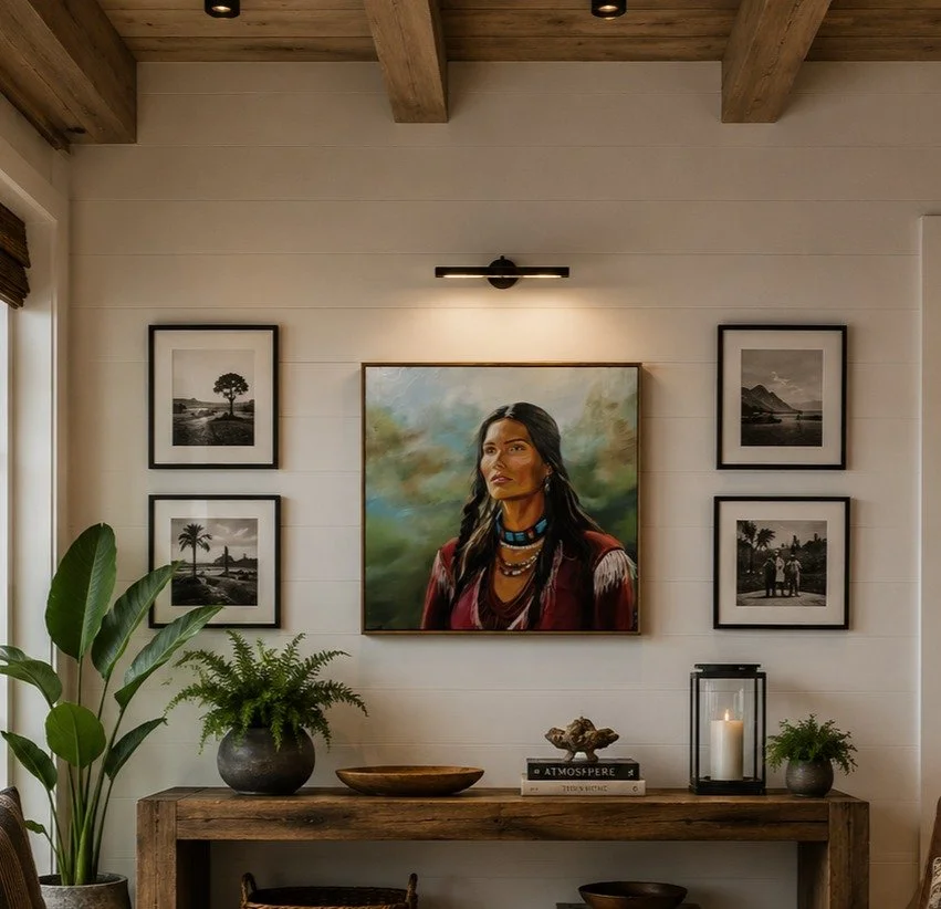 Portrait Study by Colin Breslin, shown in a luxury interior