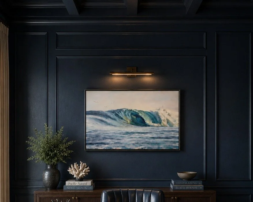 Winter Swell by Colin Breslin, shown in a luxury interior