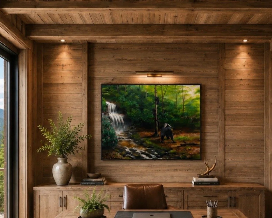 Carolina Spring by Colin Breslin, styled in a luxury living space