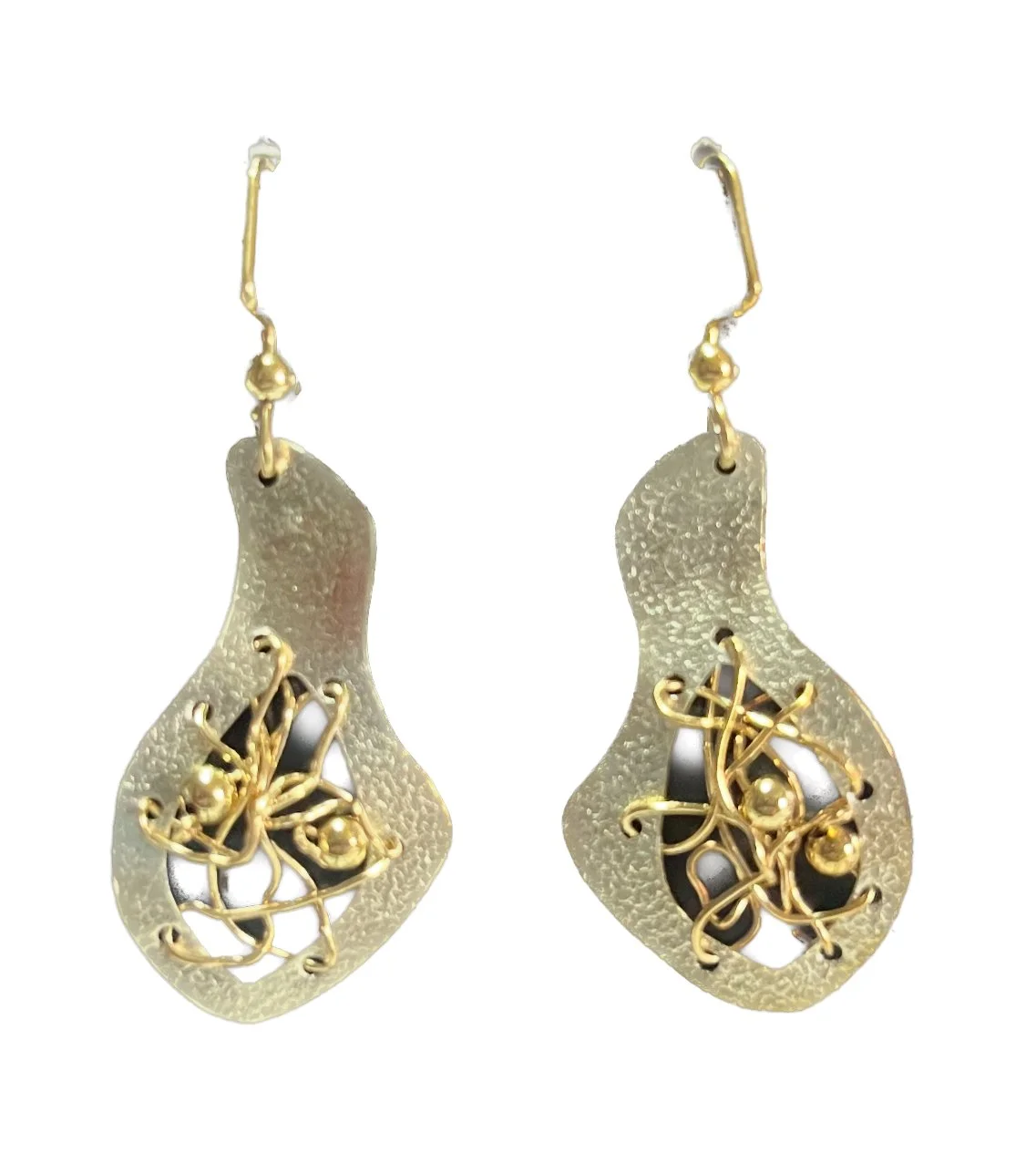 Sterling Silver with Gold Filled Spiderweb