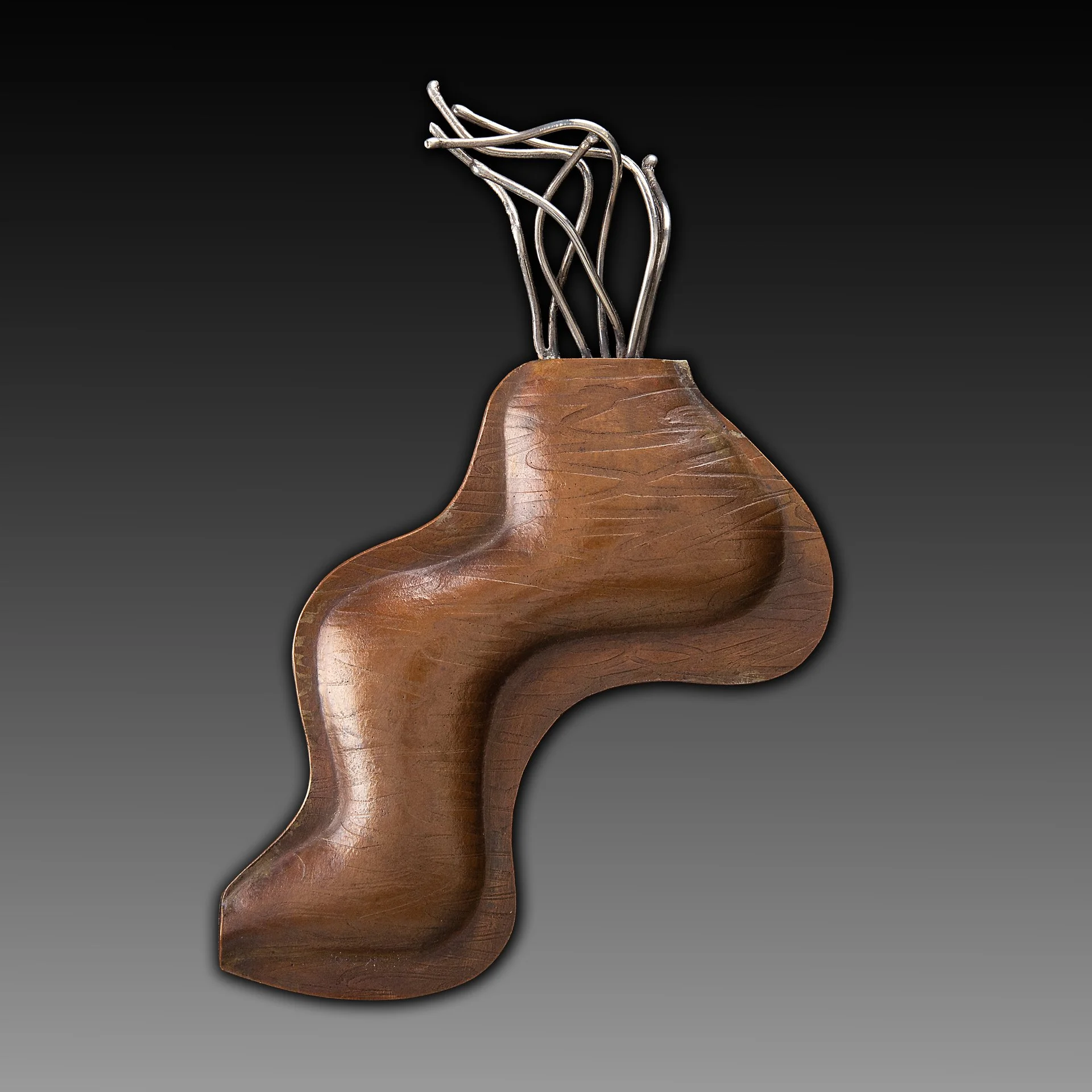 Copper Vase Brooch