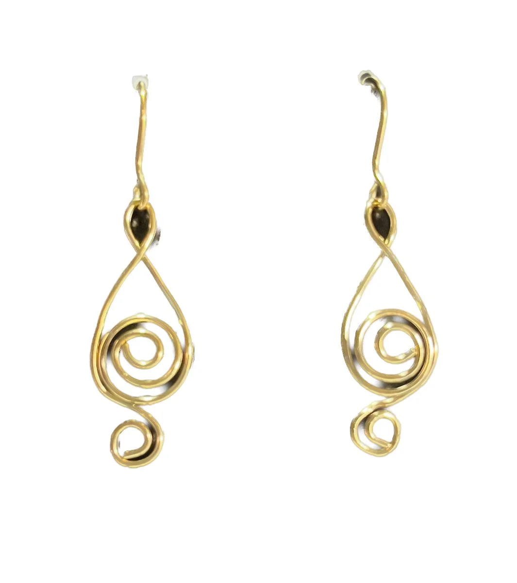 Gold Filled Dangling Spirals