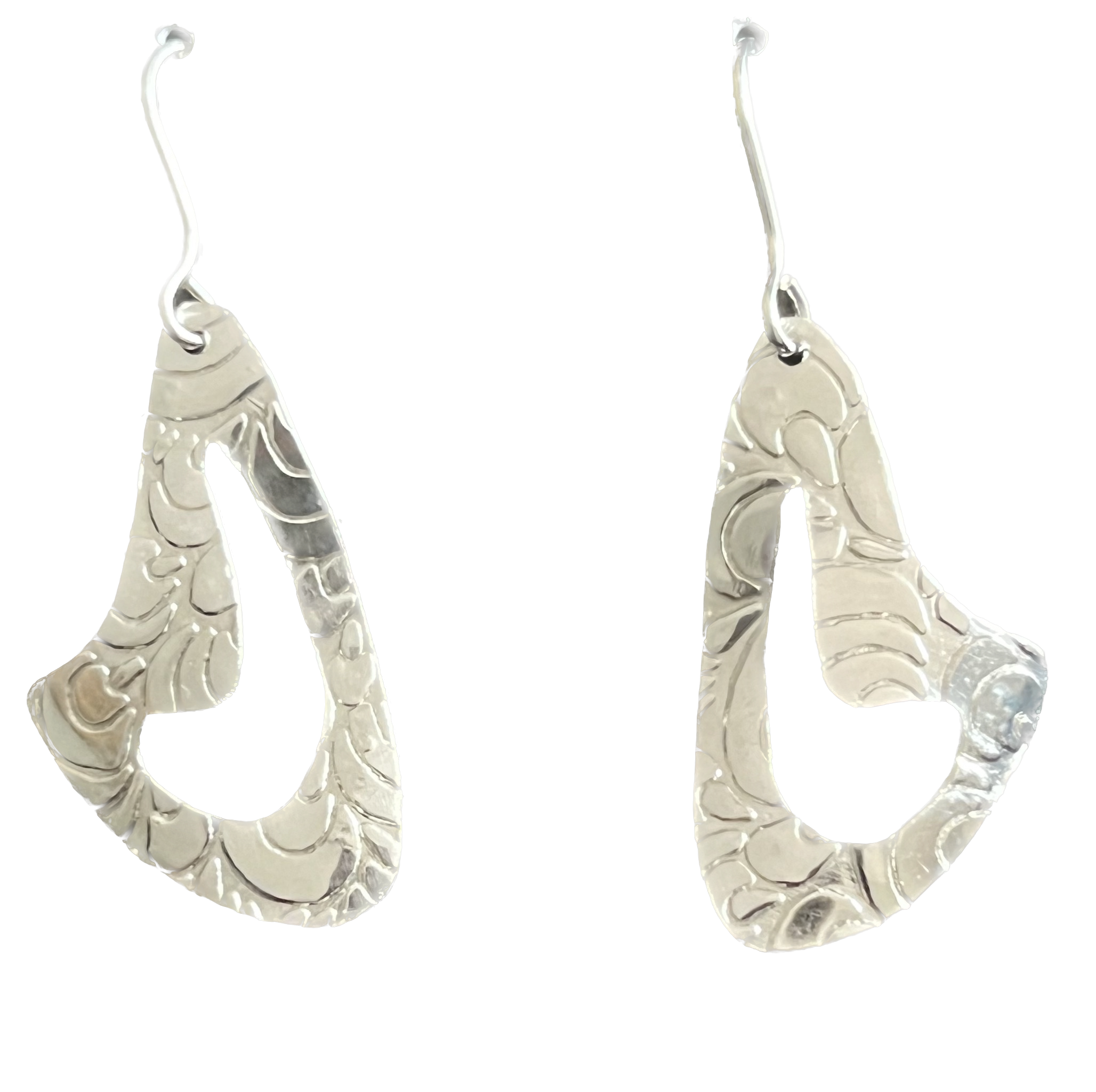 Sterling Silver Textured Harp