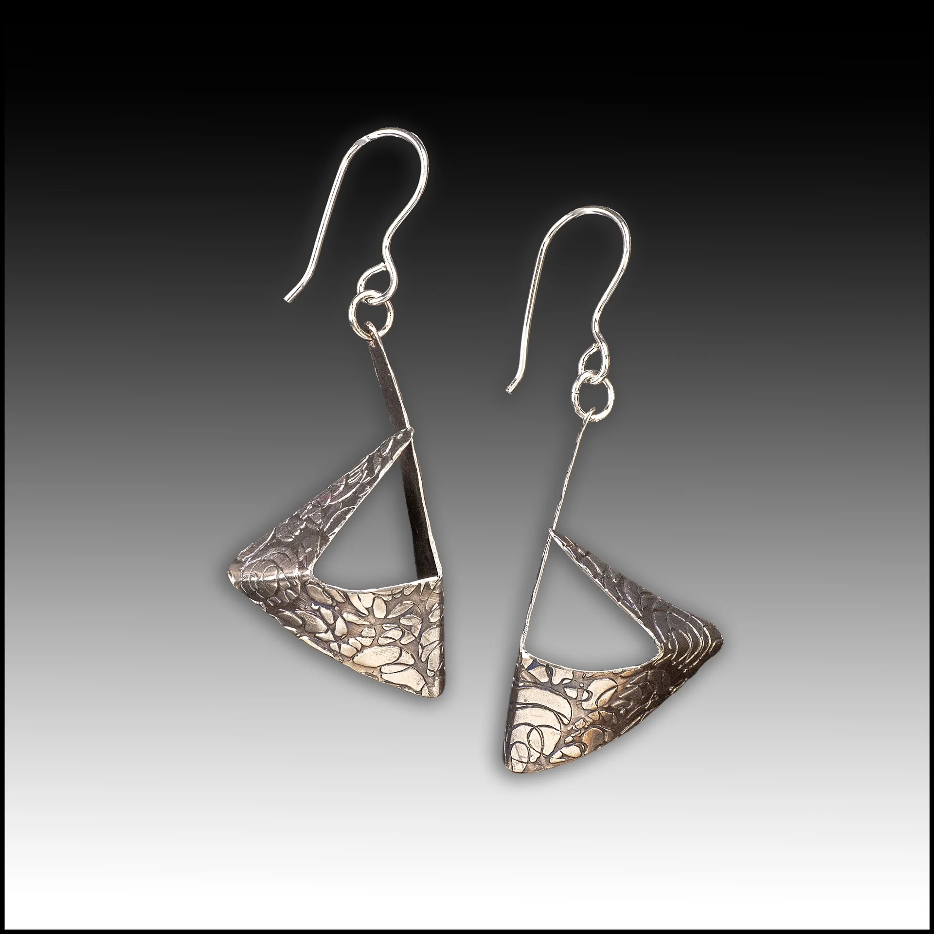 Sterling Silver Folded Open Triangle