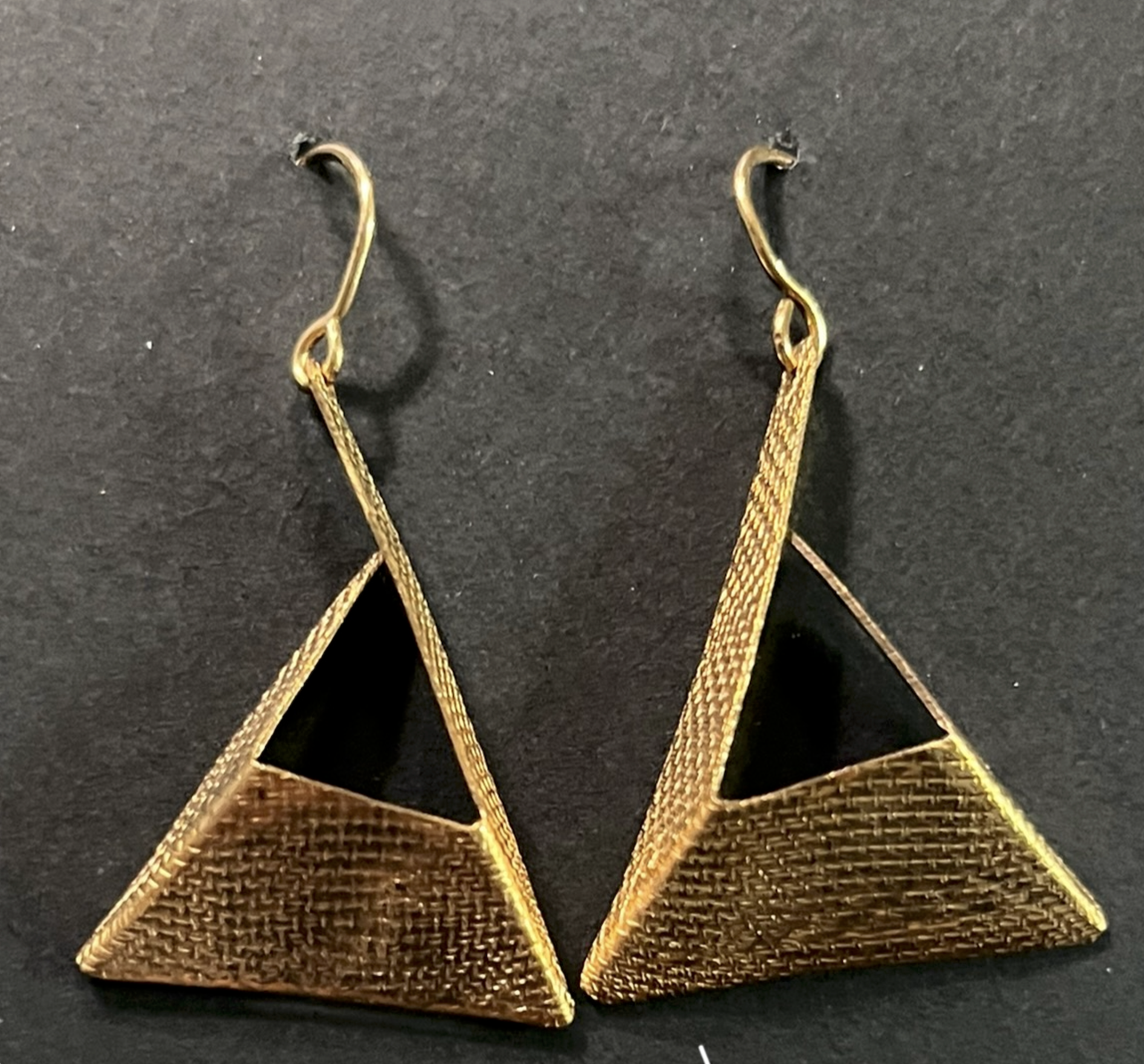 Gold Filled Textured Folded Triangle
