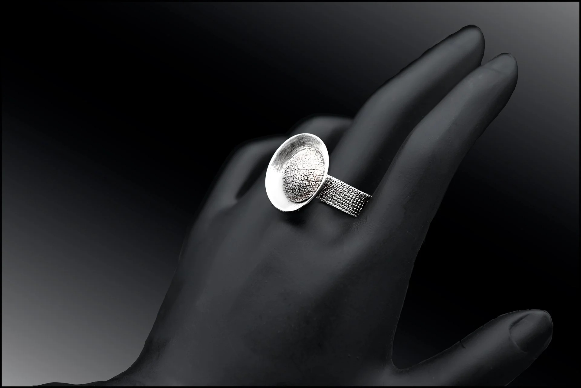 Sterling Silver Ring with Dome in Dome