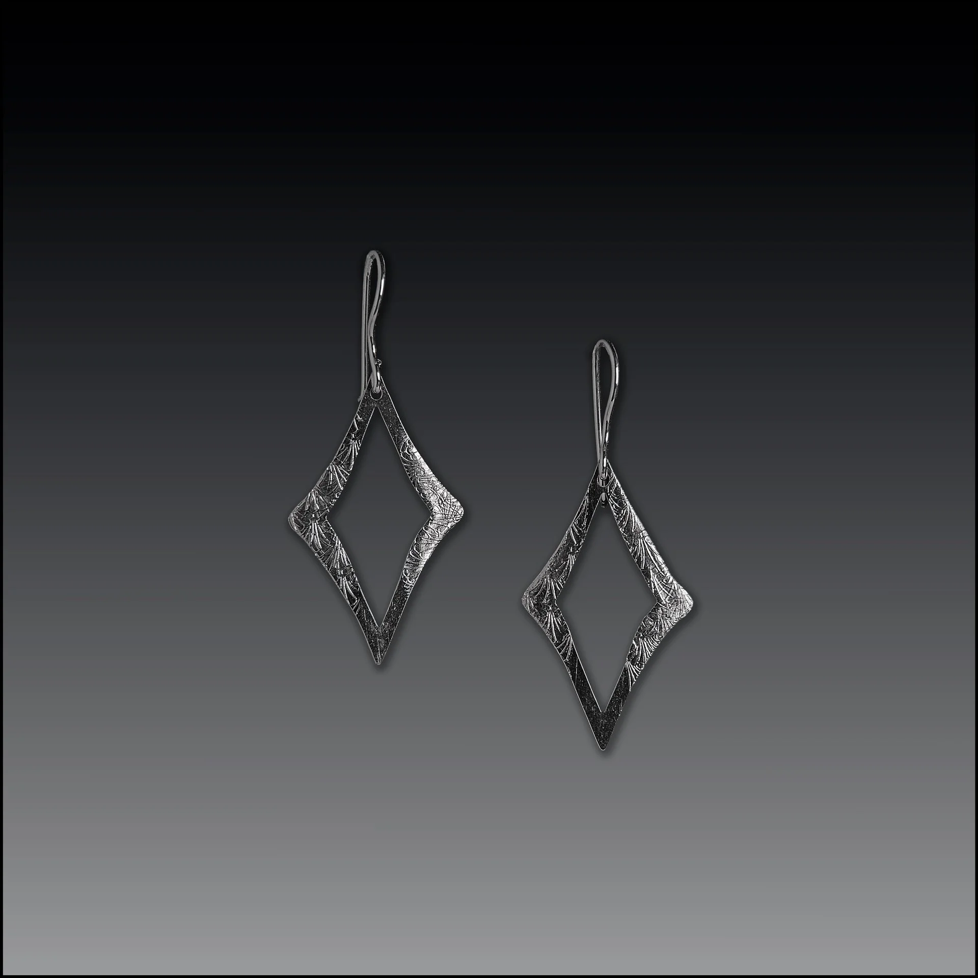 Sterling Silver Abstract Open Diamond