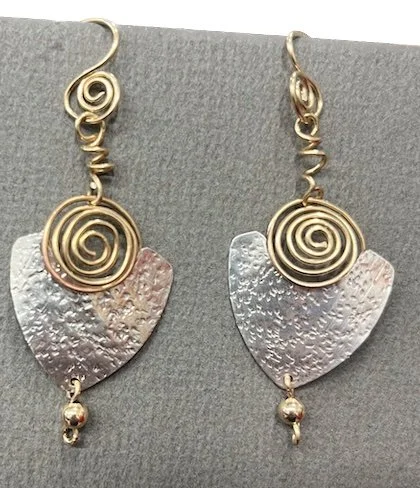 Gold Filled Spiral on Shield