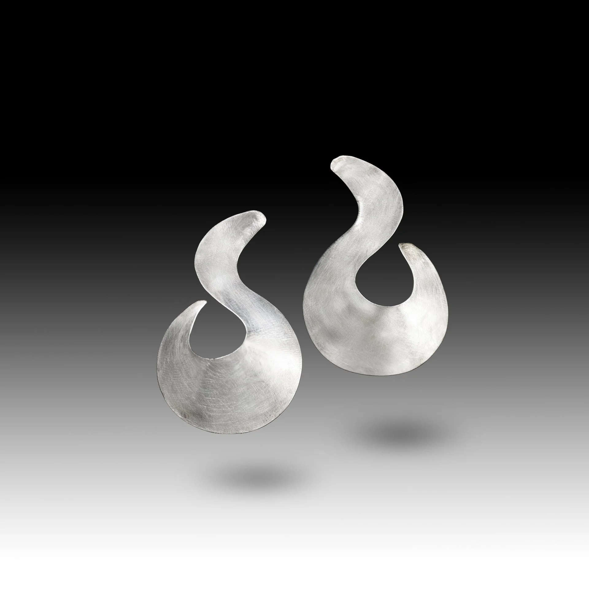 Sterling Silver Ducktail Brushed
