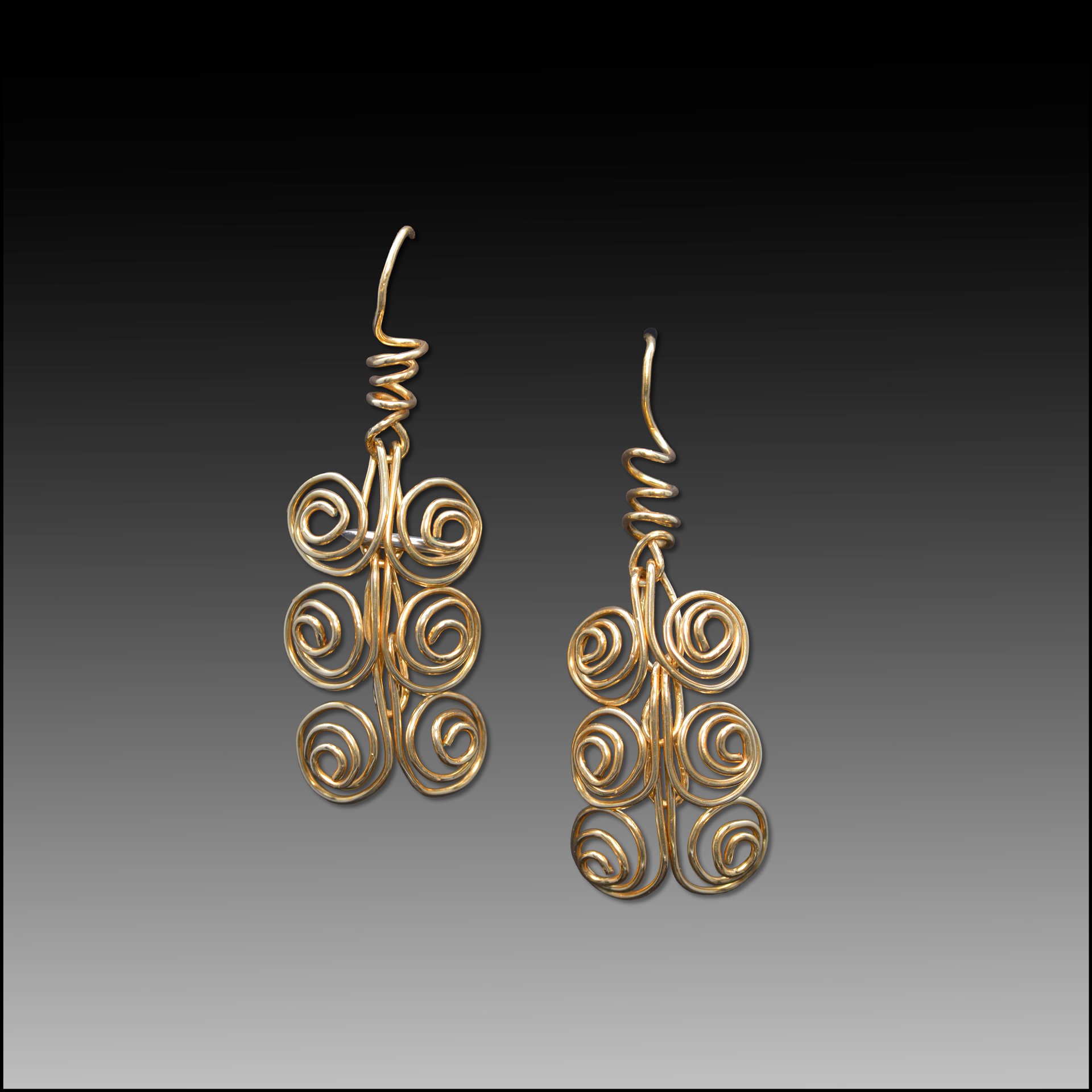 Gold Filled Spiral Earrings