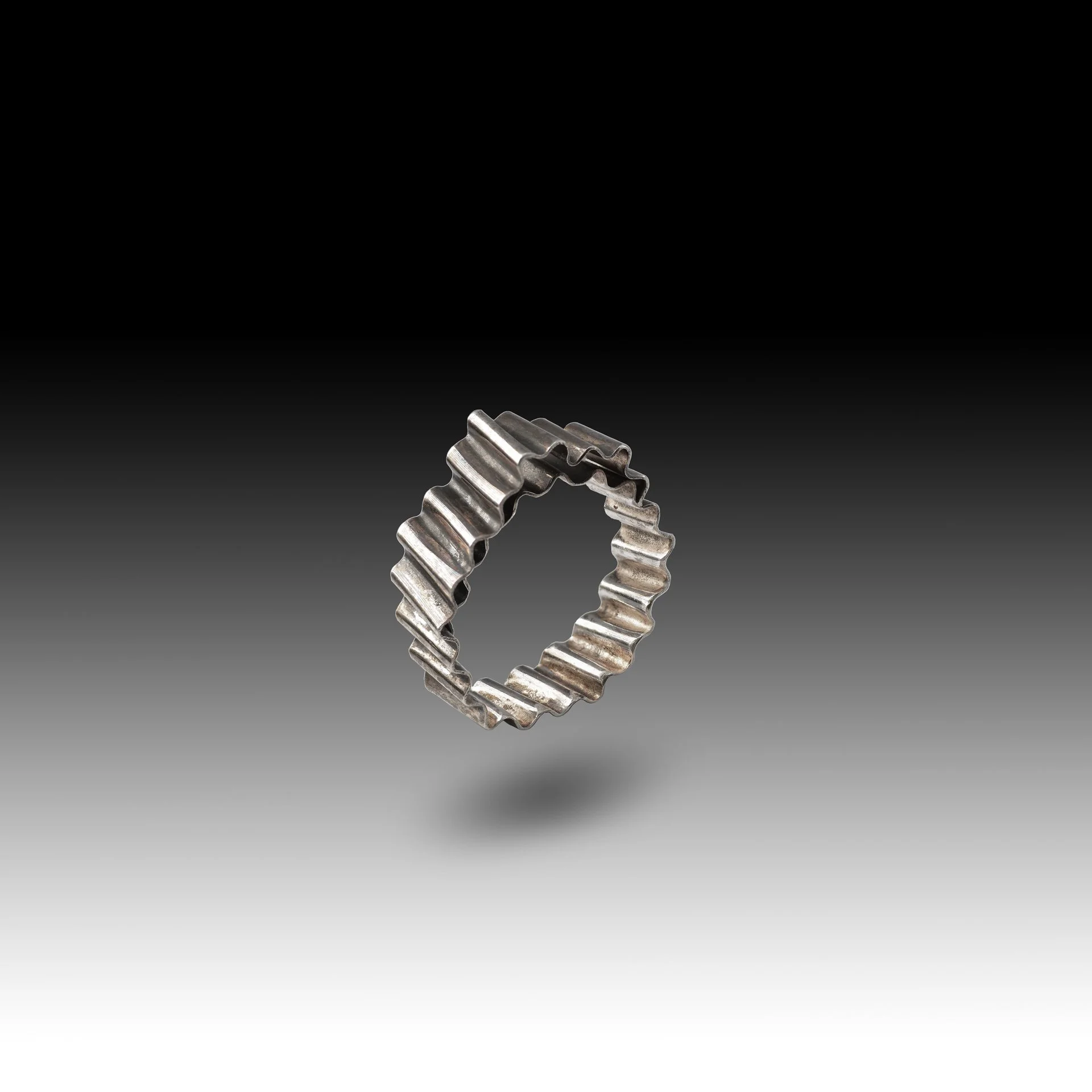 Sterling Silver Corrugated Ring