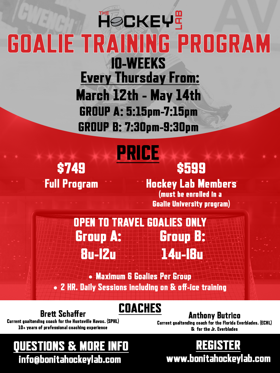 Spring 2026 Goalie Clinic Series: 10-Week Program (TRAVEL)