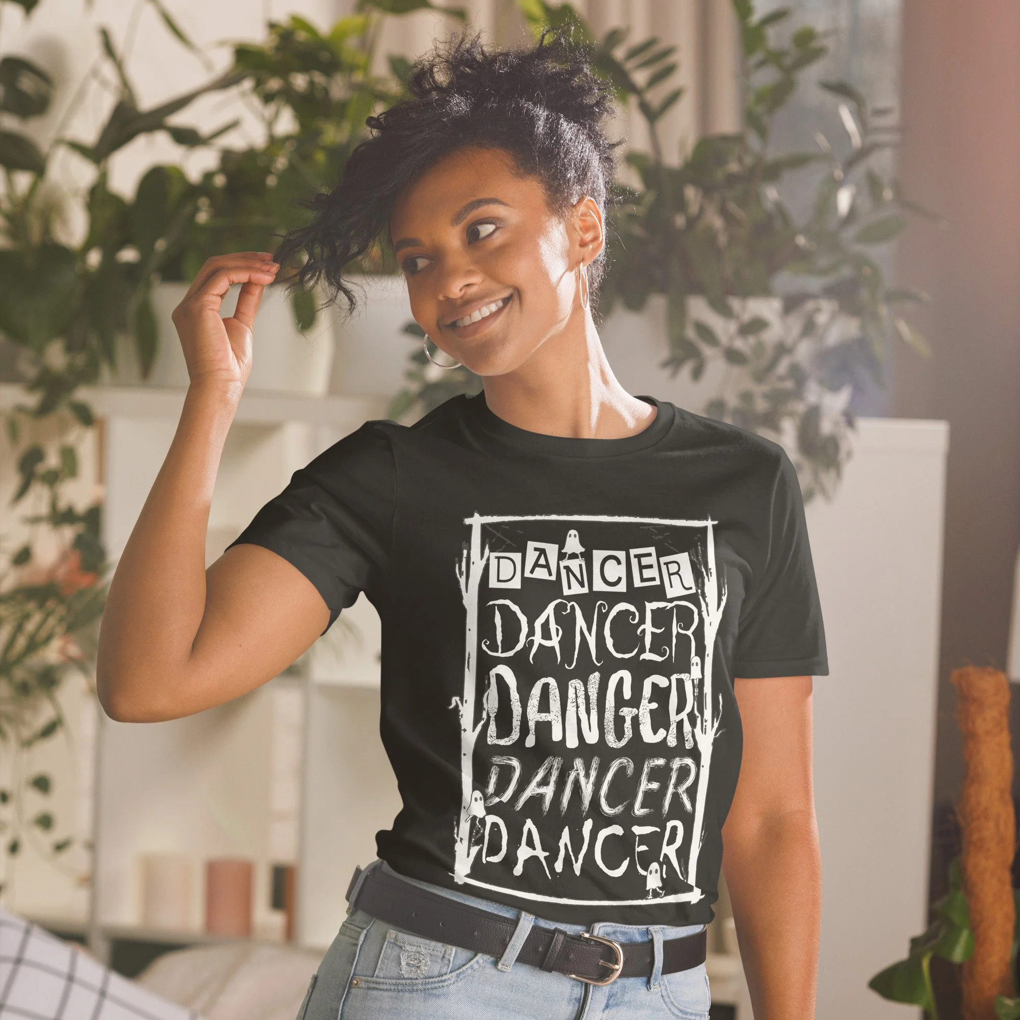 Danger Dancer Unisex Tee in Black